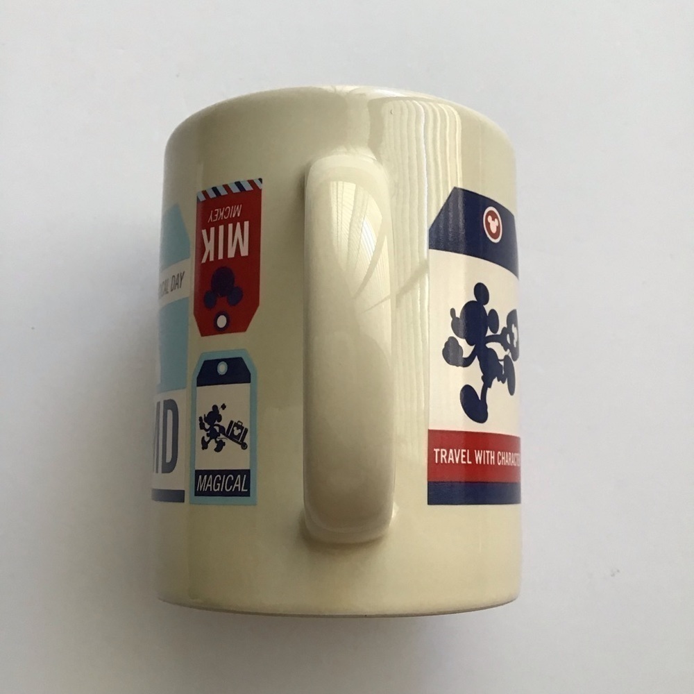 Vintage Disney Parks Luggage Tags Travel Theme Coffee Mug Ceramic Tea Cup MINT - Picture 3 of 14
